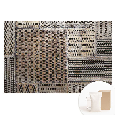 Tapet fototapet nețesut cu model geometric de perforații metalice