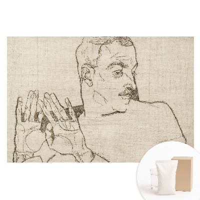 Tapet fotografic pe material nețesut Schiță minimalistă a unei figuri și a unui gest