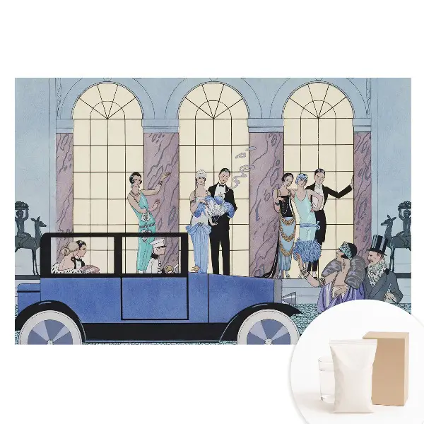 Tapet nețesut cu personaje elegante din anii 1920