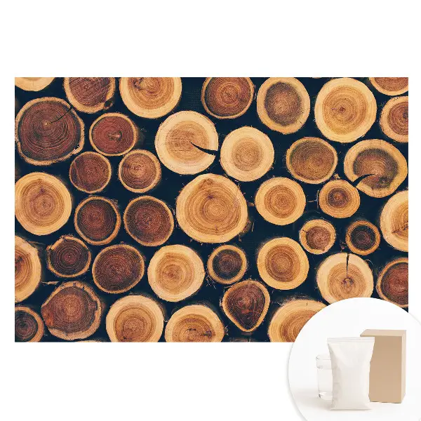 Fototapet pentru perete Simetrie naturală a lemnului rustic