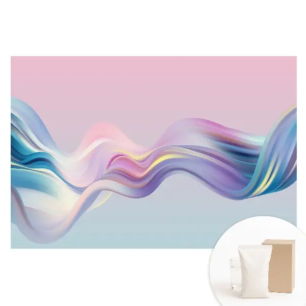 Tapet fototapet din material nețesut cu abstracție pastelată a valurilor