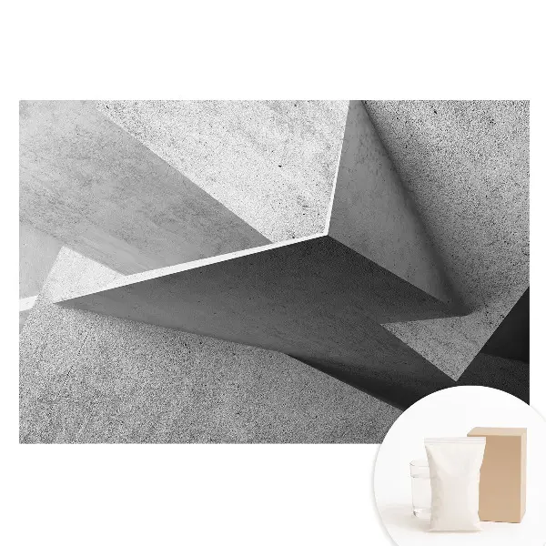 Tapet foto din material nețesut cu forme spațiale brute în stil minimalist