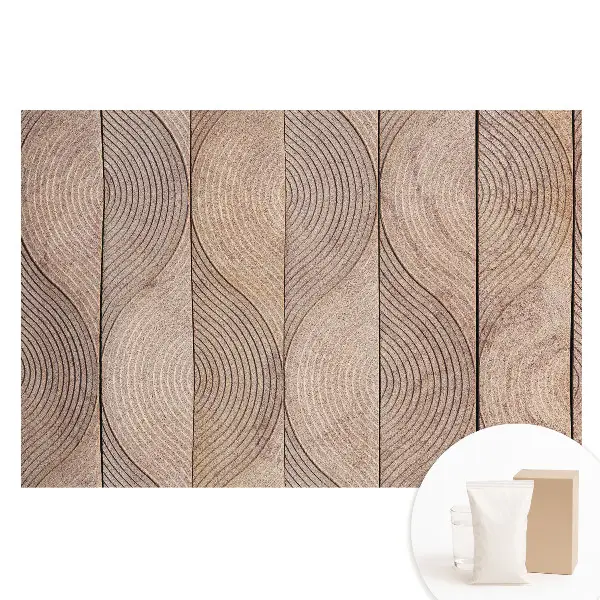 Tapet foto din material nețesut cu model de linii geometrice și valuri inspirate din natură