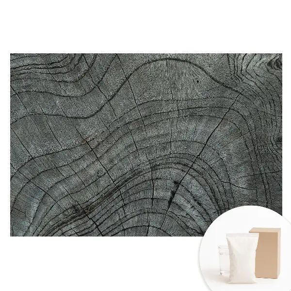 Tapet nețesut cu model rustic de fibră de lemn