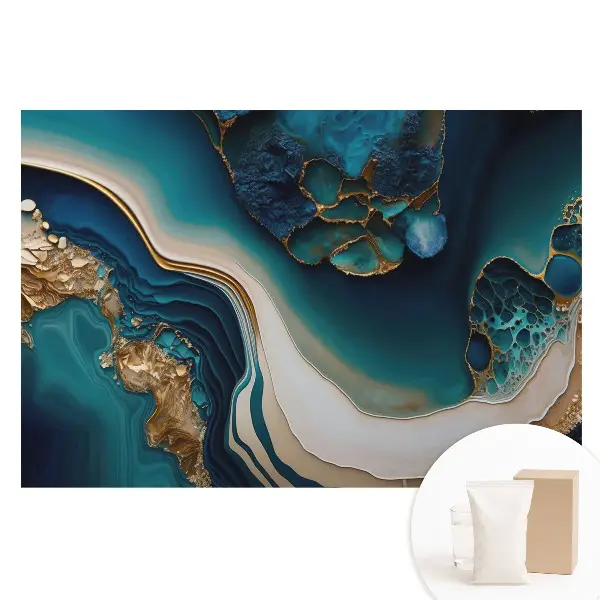 Fototapet din material nețesut cu model abstract Valuri de culoare