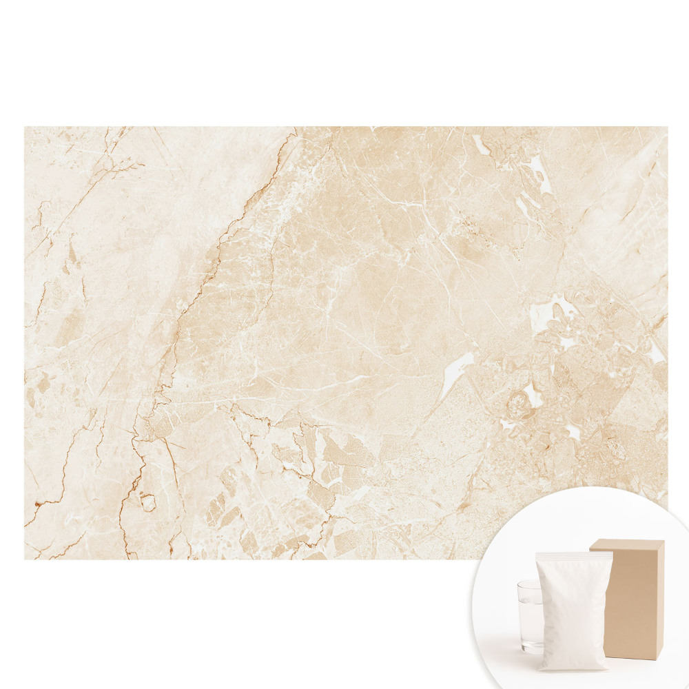 Tapet nețesut cu imprimeu Marmură bej elegantă