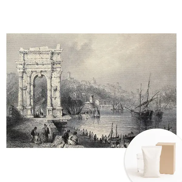 Fototapet din material nețesut cu port istoric și arcadă antică