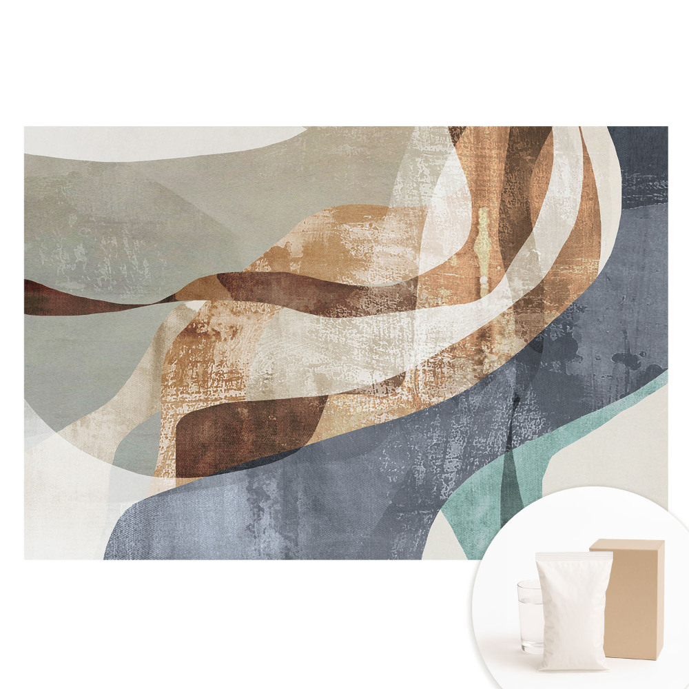 Tapet foto mare pentru perete Forme abstracte colorate, ondulate