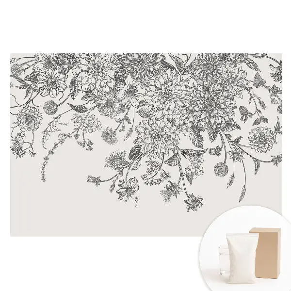 Tapet fotografic din material nețesut cu model floral elegant și armonios