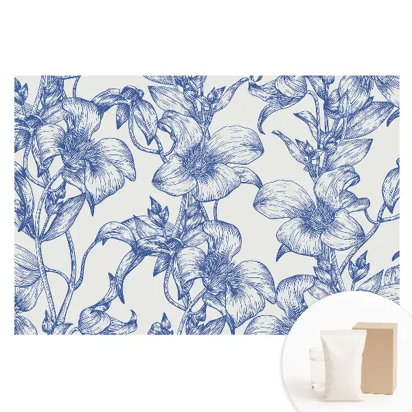 Tapet nețesut cu model floral clasic elegant