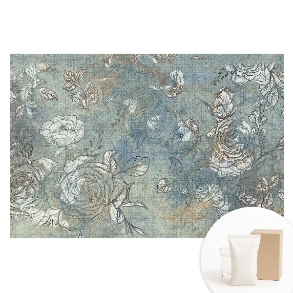 Tapet nețesut cu model floral rustic