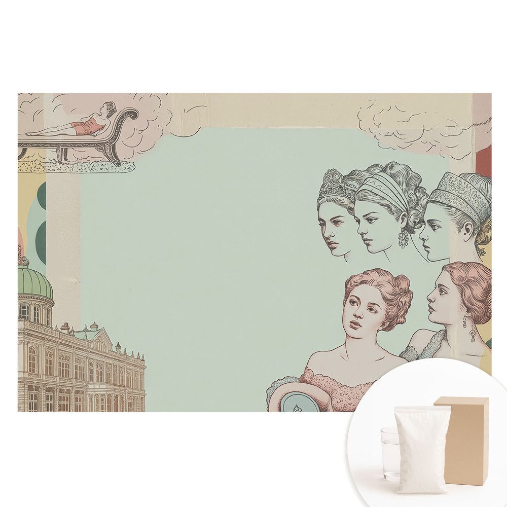 Tapet foto mare pentru perete Colaj istoric pastelat elegant