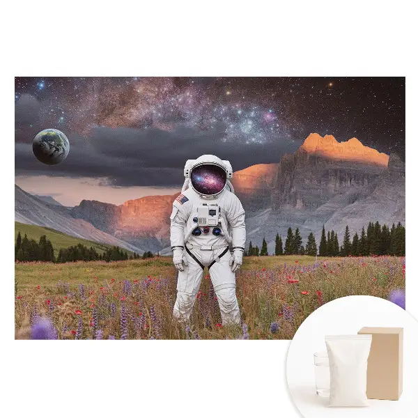 Tapet foto pe material nețesut Astronaut suprarealist în munți