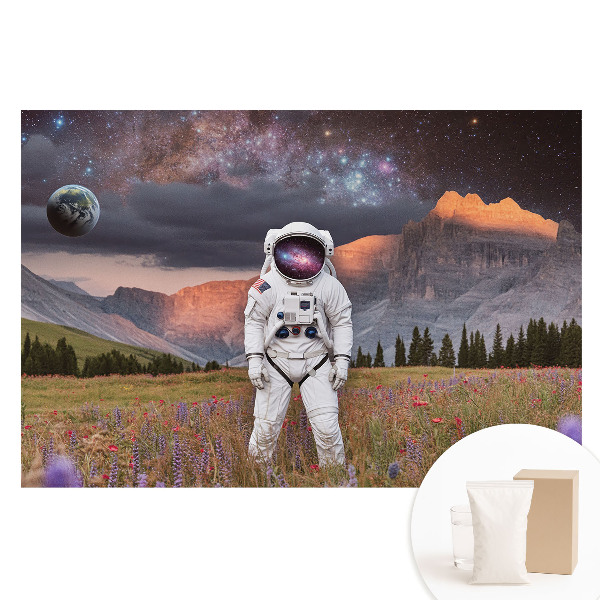 Tapet foto pe material nețesut Astronautul suprarealist în munți