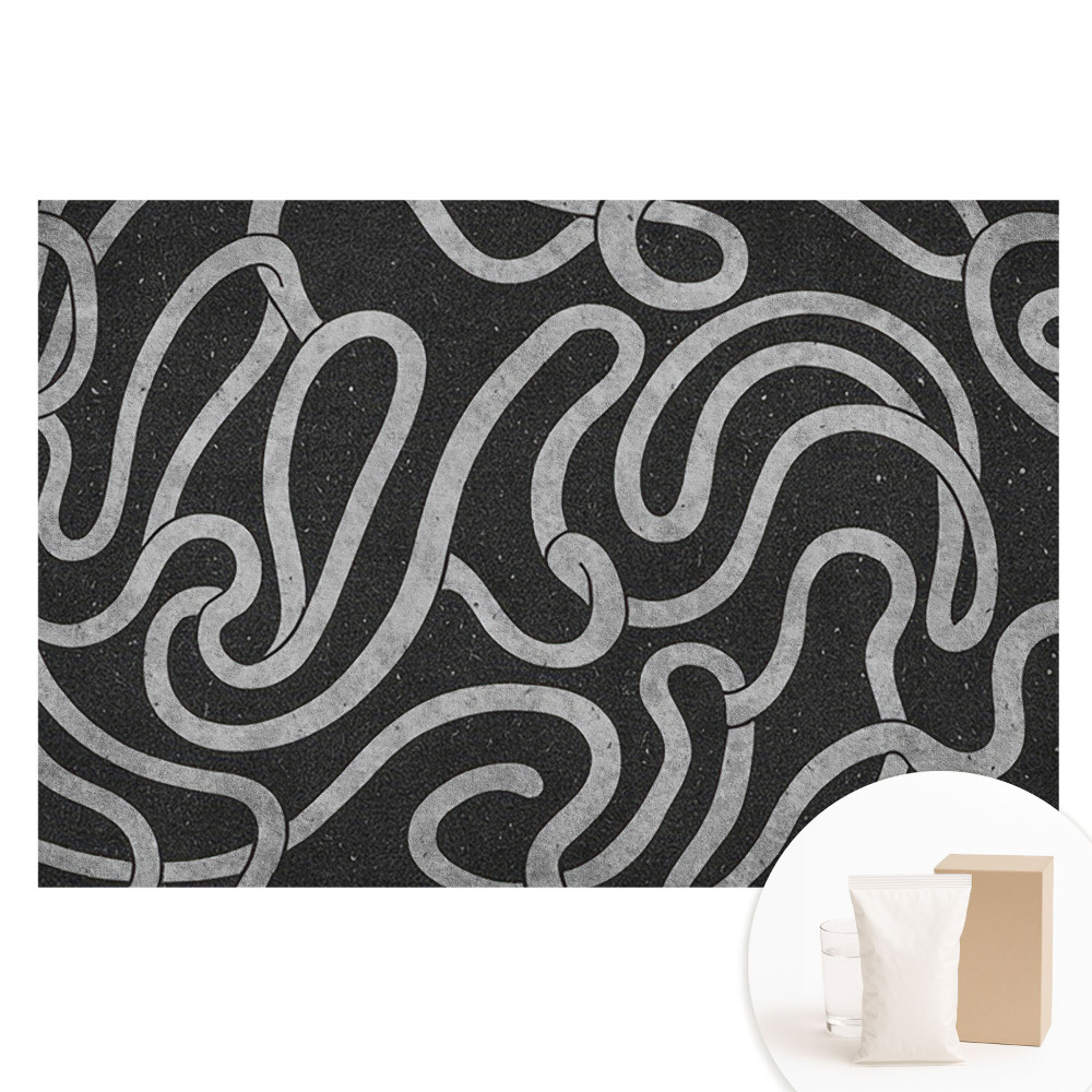 Fototapet cu imprimeu pe material nețesut Linii ondulate și forme abstracte