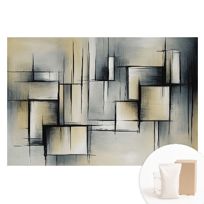 Fototapet din material nețesut cu model geometric modern în nuanțe de gri