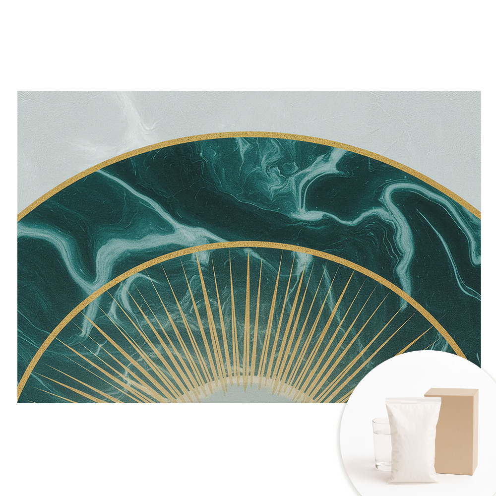 Tapet fotografic pe material nețesut Semicerc decorativ cu marmură verde