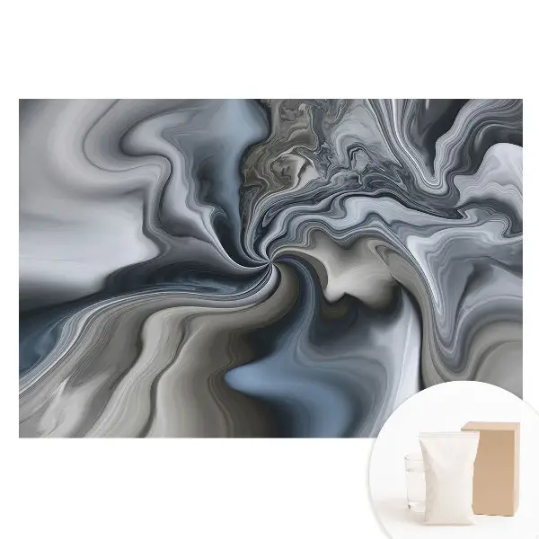 Tapet foto din material nețesut cu vârtejuri abstracte gri