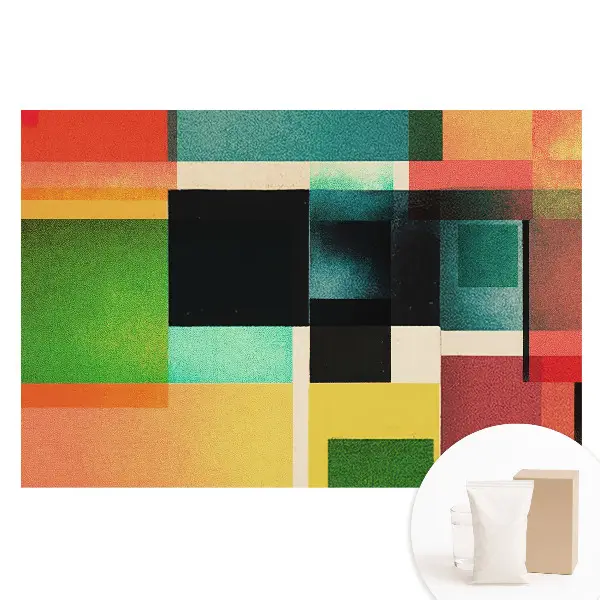 Tapet foto din material nețesut cu forme geometrice colorate