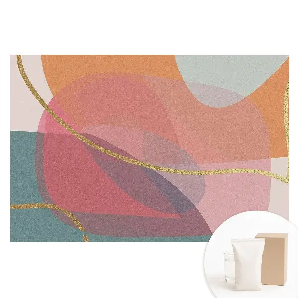 Fototapet mare cu design abstract în culori calde pentru perete