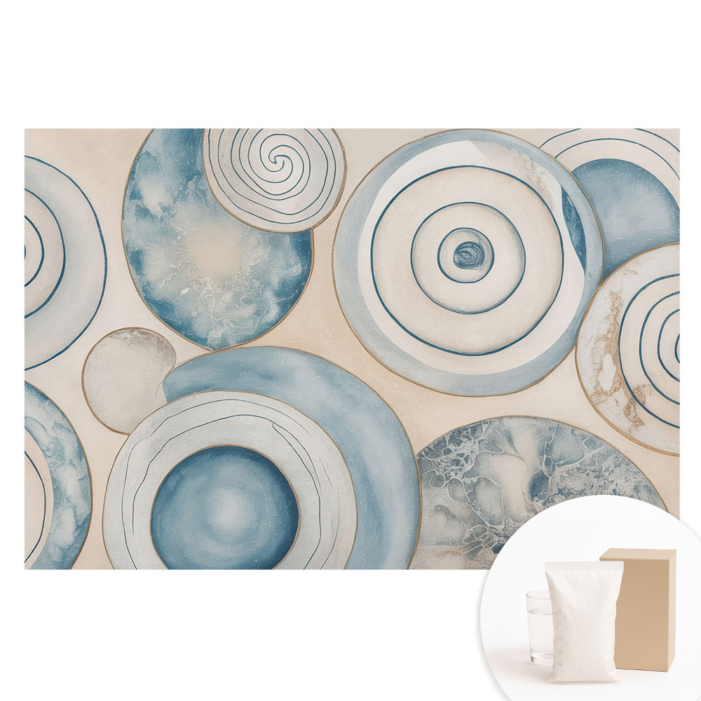 Tapet fototapet nețesut cu model abstract de spirale albastre