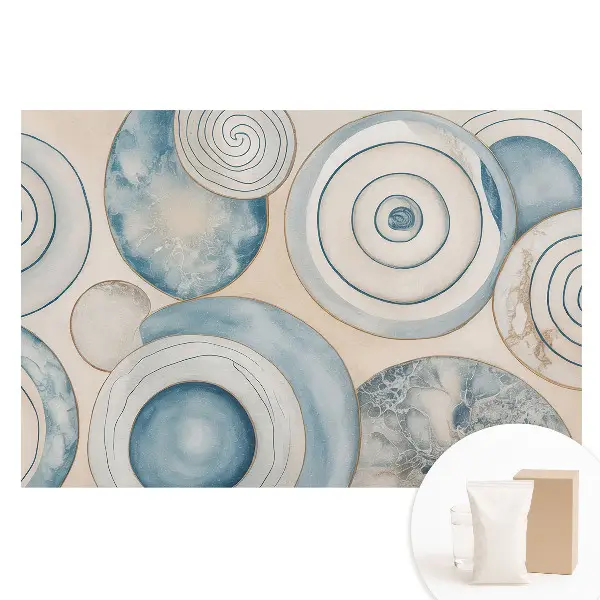 Tapet fototapet nețesut cu model abstract de spirale albastre