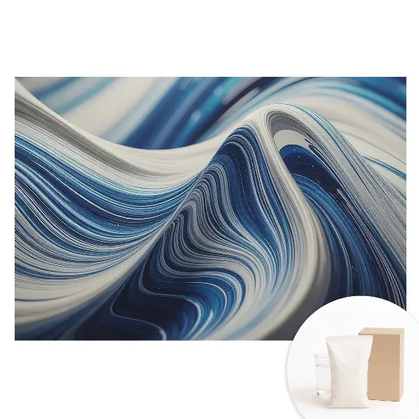 Tapet fotografic nețesut cu model abstract de valuri albastre