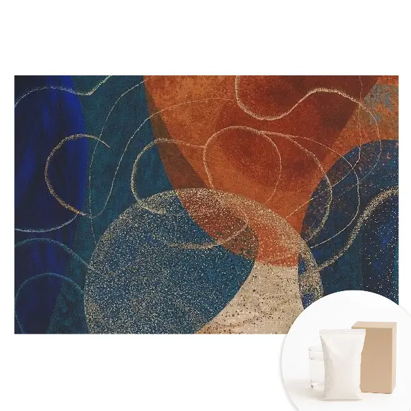 Tapet nețesut cu imprimeu Abstracție modernă cu contraste colorate