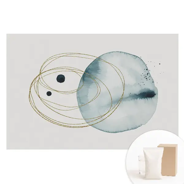 Tapet nețesut cu model abstract delicat pentru un decor armonios și modern