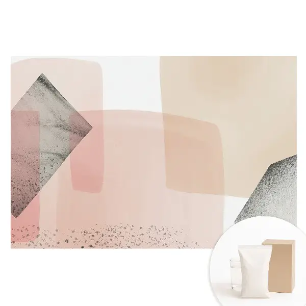Fototapet din material nețesut cu imprimeu Geometria subtilă a formelor pastelate