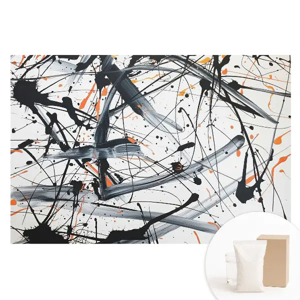 Tapet nețesut cu model abstract linii și stropi dinamici