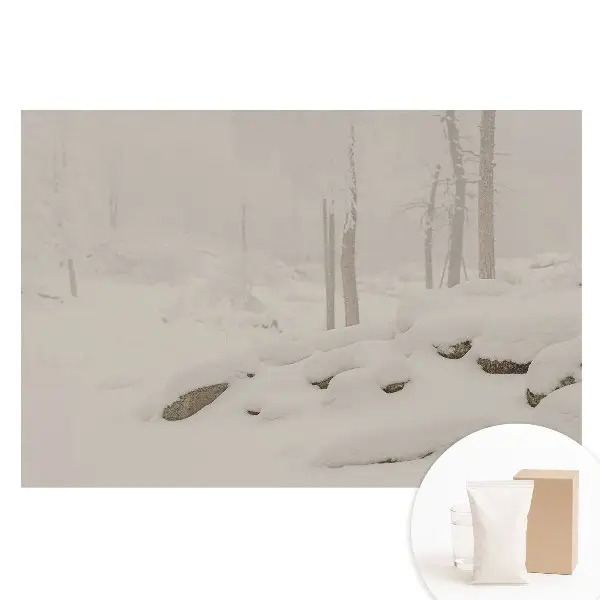 Tapet foto mare cu peisaj de iarnă și pădure confortabilă