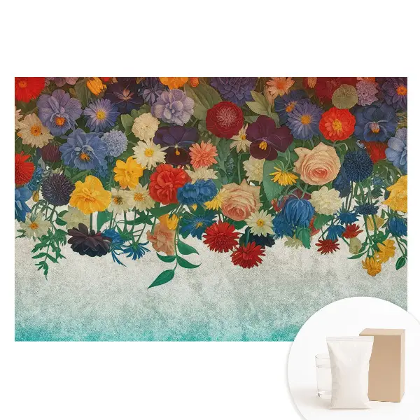 Fototapet din material nețesut cu motiv floral rustic de armonie