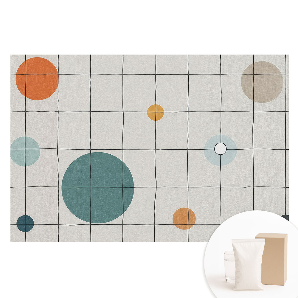 Tapet nețesut cu imprimeu Compoziție geometrică modernă