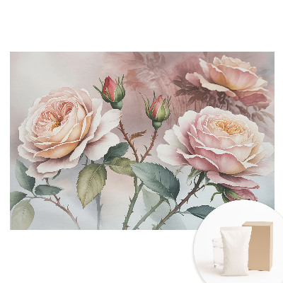 Tapet fotografic nețesut Flori romantice, eleganță clasică, delicatețe