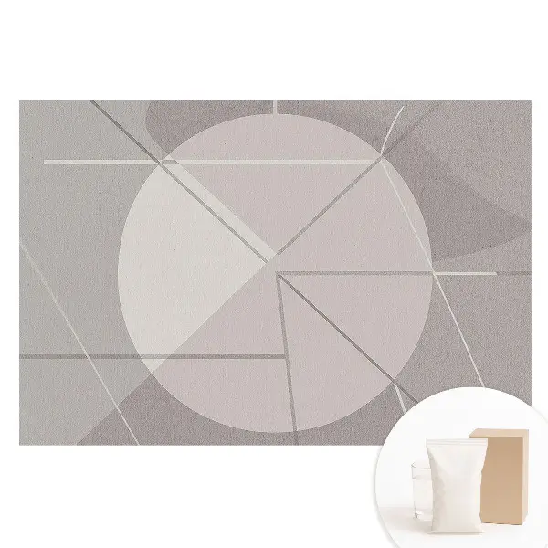 Tapet foto din material nețesut cu abstracție geometrică în culori discrete