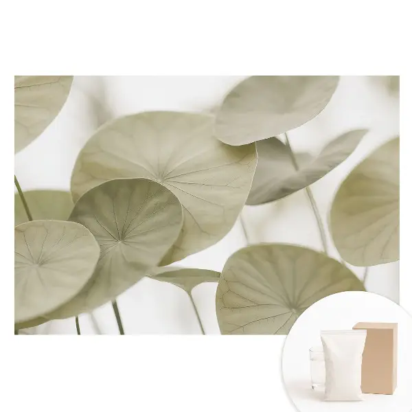 Tapet nețesut cu imprimeu minimalist de frunze
