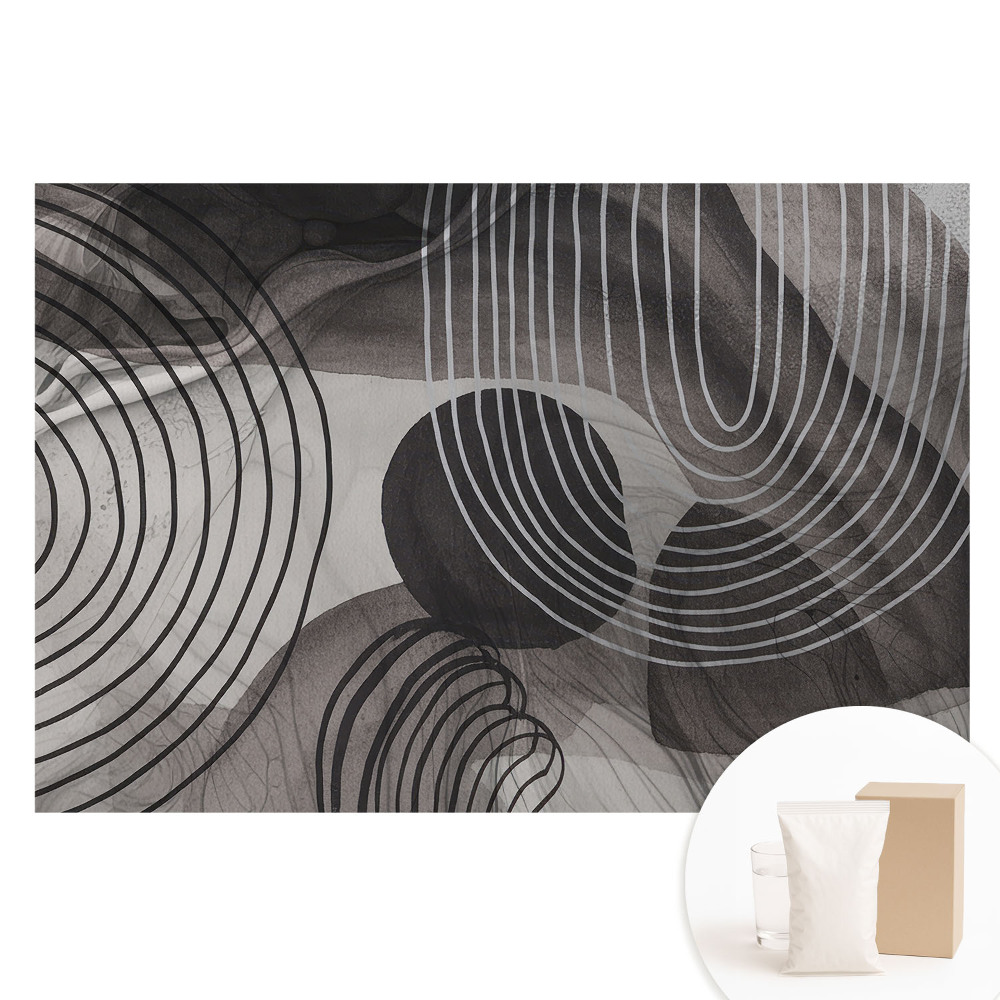 Fototapet mare pentru perete cu model geometric de linii gri contrastante
