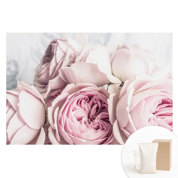 Tapet fotografic nețesut cu model buchet romantic de trandafiri subtili
