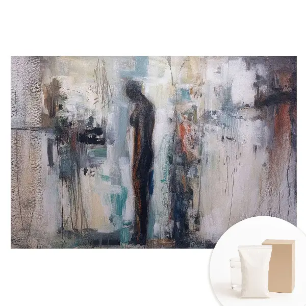 Fototapet din material nețesut cu siluetă abstractă în culori estompate
