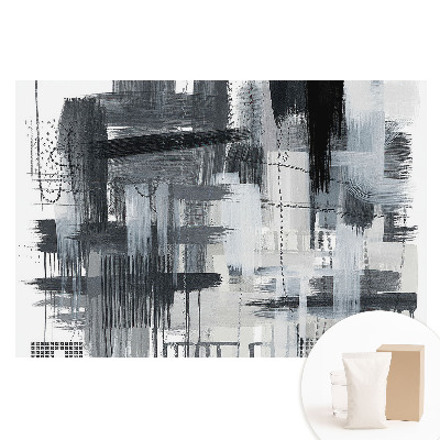 Tapet fotografic din material nețesut cu abstracție monocromatică a liniilor de contur
