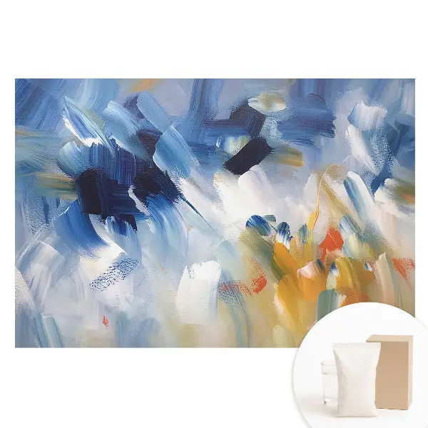 Tapet nețesut cu model abstract de tușe colorate