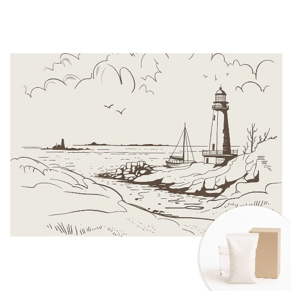 Tapet nețesut Un far lângă mare