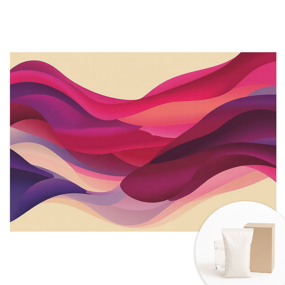 Tapet nețesut cu imprimeu Valuri colorate și forme abstracte