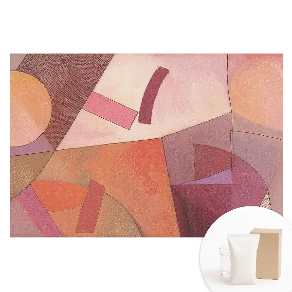 Fototapet mare pentru perete cu forme geometrice abstracte în culori calde