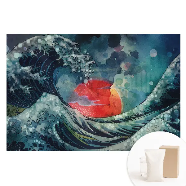 Tapet nețesut Val de furtună cu design pitoresc