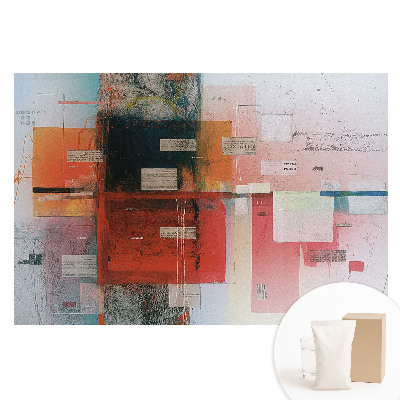 Fototapet cu imprimeu pe material nețesut Culori și forme într-un stil abstract