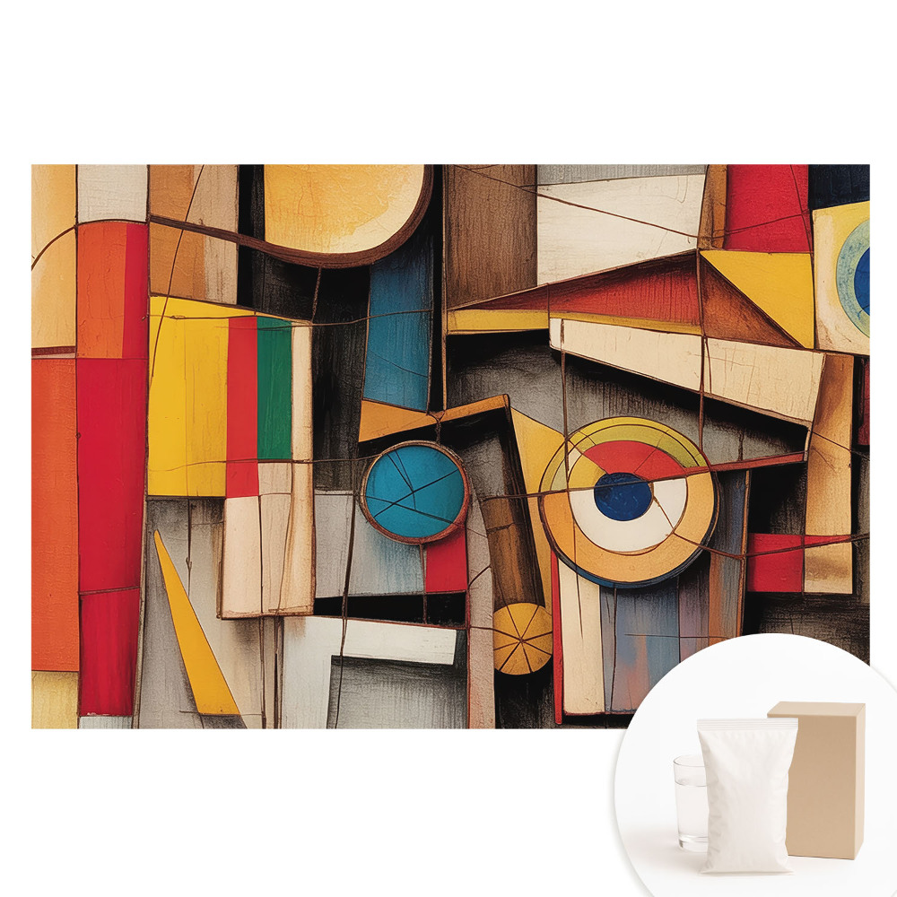 Tapet nețesut cu forme abstracte colorate