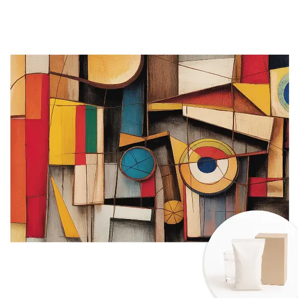 Tapet nețesut cu forme abstracte colorate