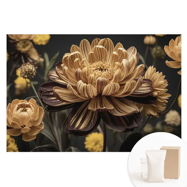 Fototapet din material nețesut cu imprimeu floral în stil clasic